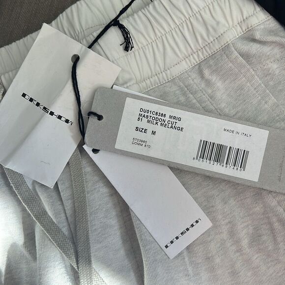 DRKSHDW Rick Owens Drawstring Cargo Jogger Pants, Grey, NWT, Size M - Picture 8 of 9